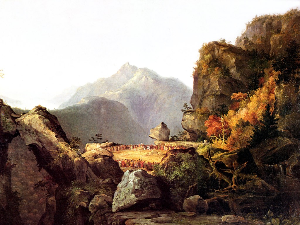 Scene from The Last of the Mohicans by James Fenimore Cooper-1827