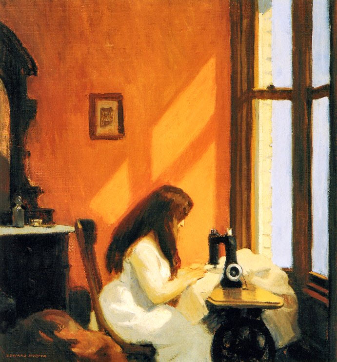 Edward Hopper - Girl at a Sewing Machine - 1921