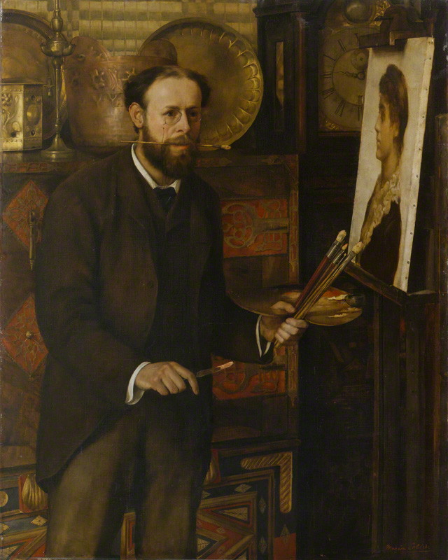 John Collier by Marion Collier (nÈe Huxley), oil on canvas, 1882-83
