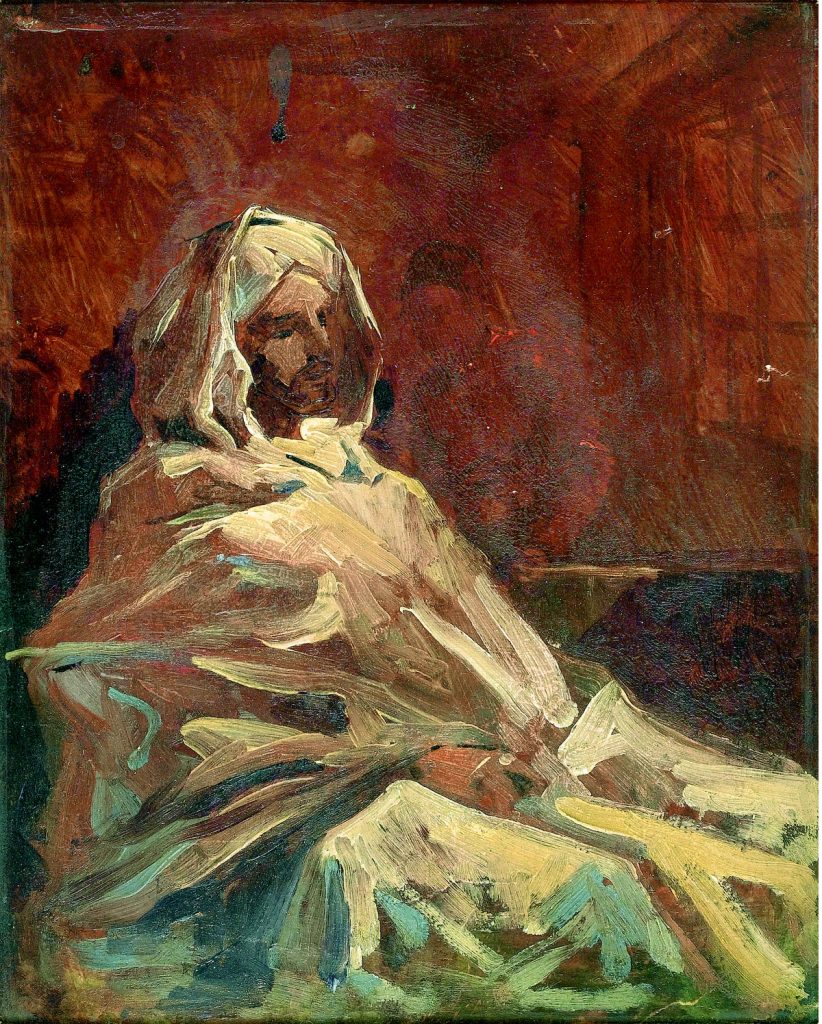 Henri Regnault - Man Sitting in Burnous