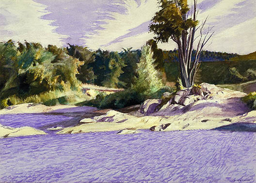 Edward Hopper - White River at Sharon - 1937