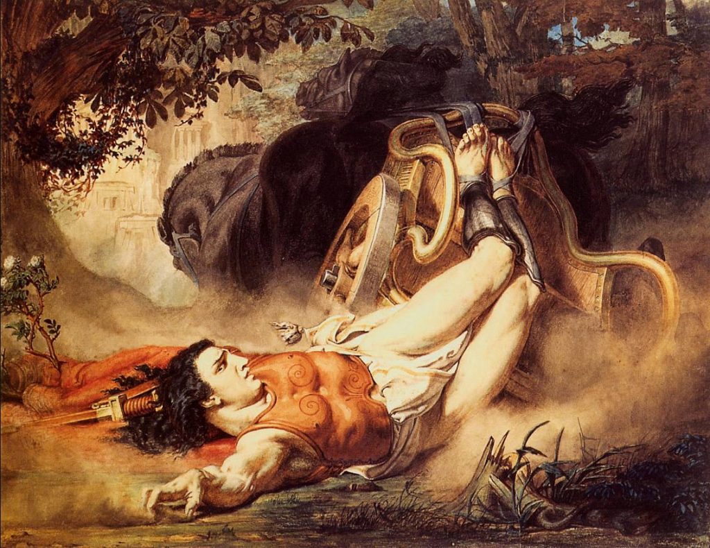 Lawrence Alma-Tadema - The Death of Hippolytus - 1860