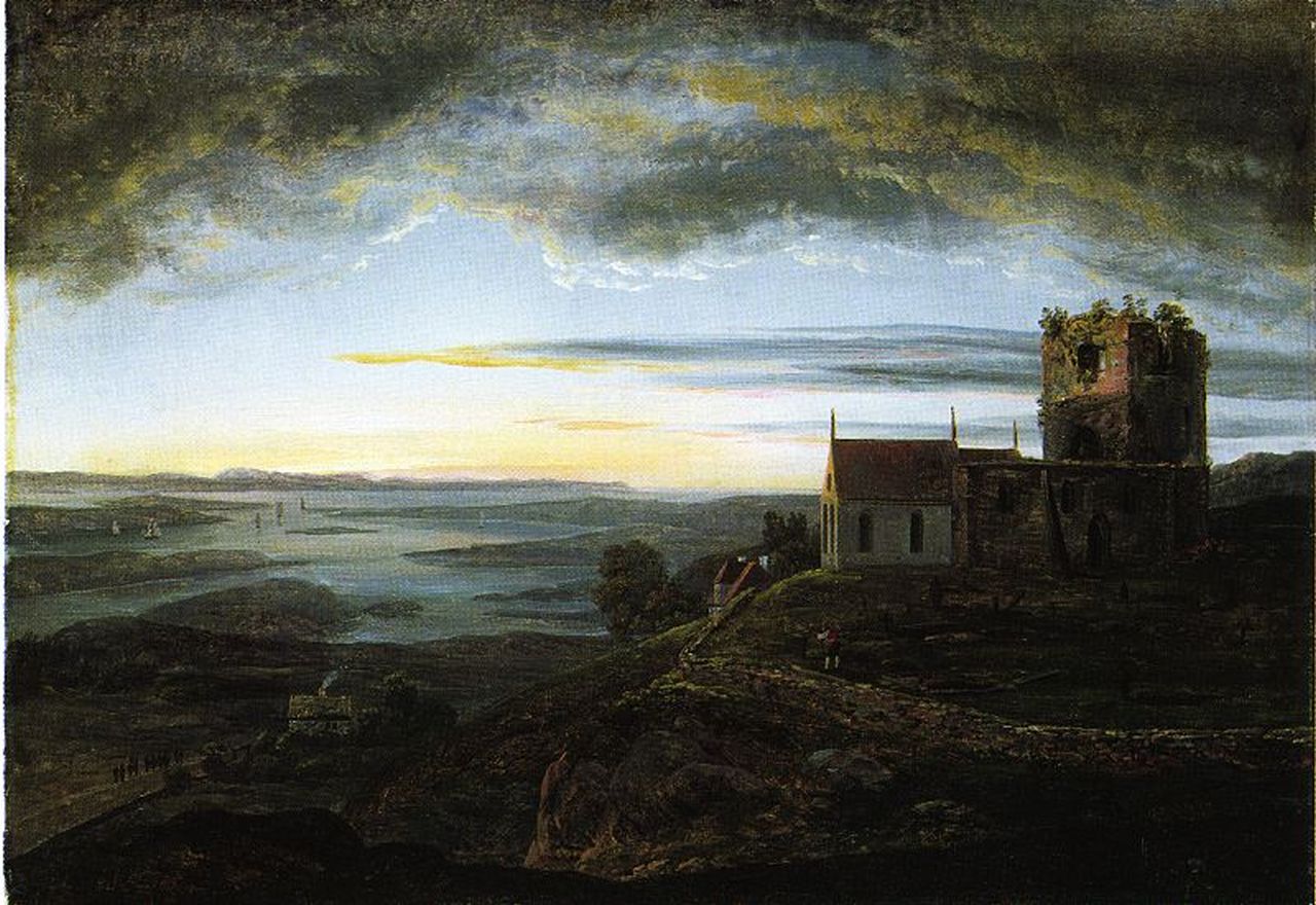 Johan Christian Dahl - Avaldsnes Church - 1820
