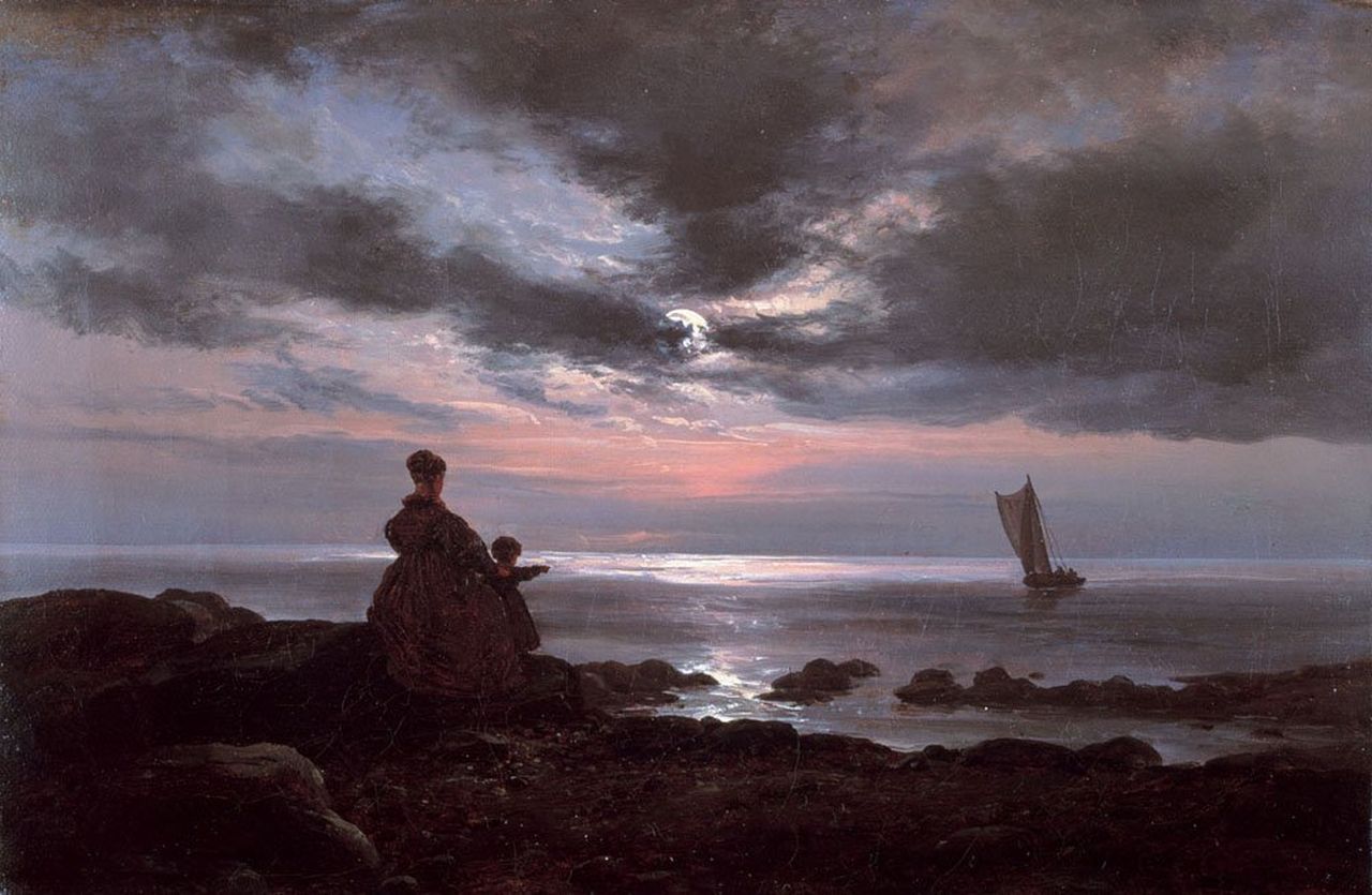 Johan Christian Dahl - Mother And Child By The Sea
