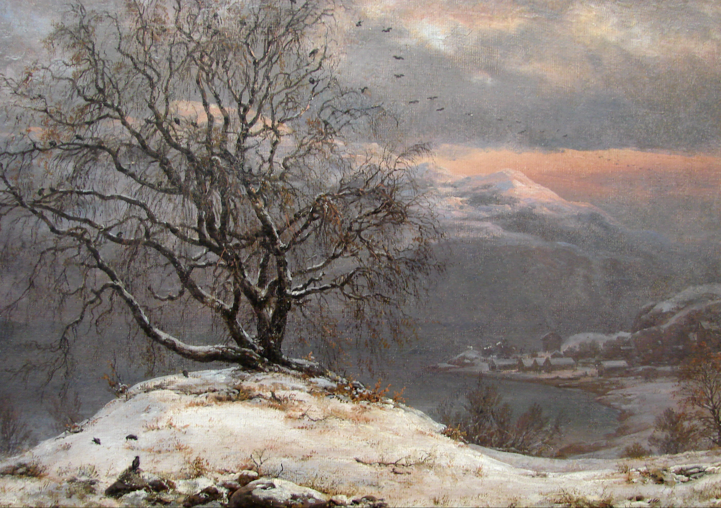 Johan Christian Dahl - Slindebirken Vinter