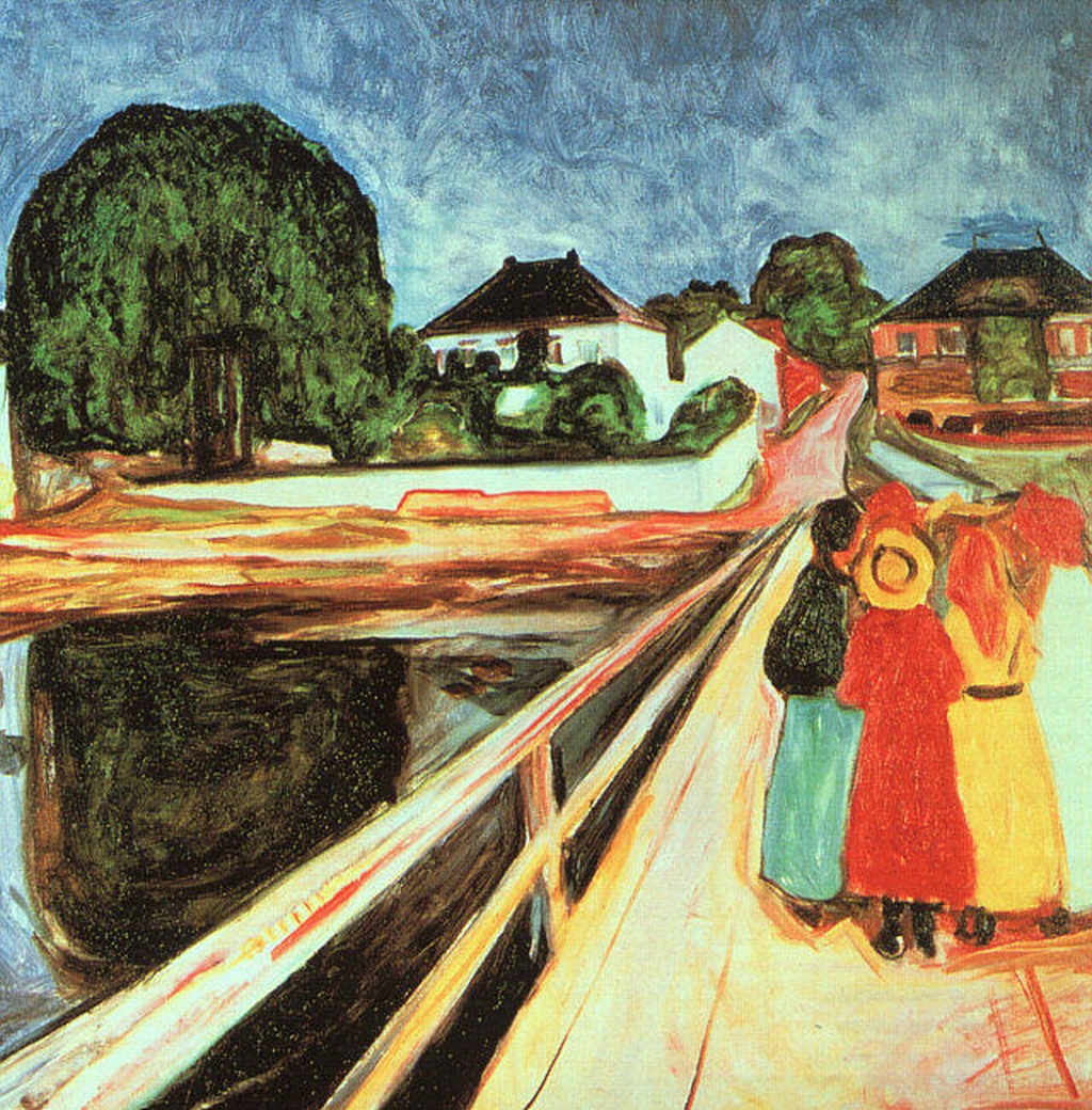 Edvard Munch - Girls on a Bridge - 1899-1900