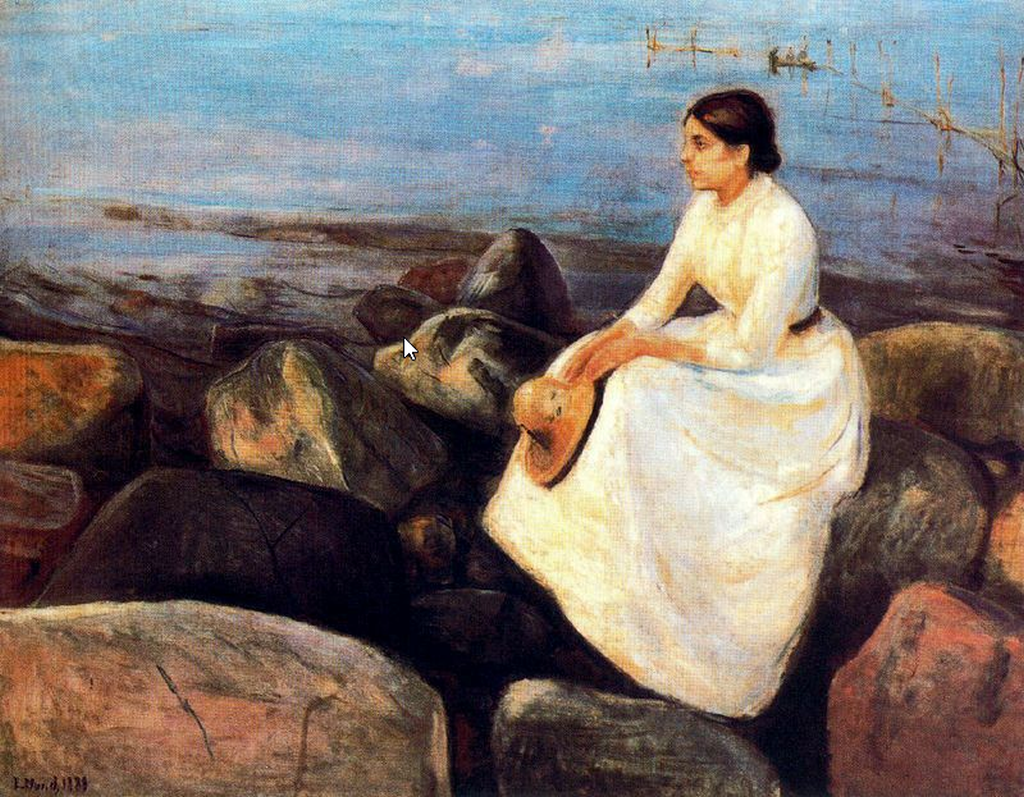 Edvard Munch - Summer Night (Inger on the Shore) - 1889